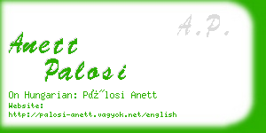 anett palosi business card